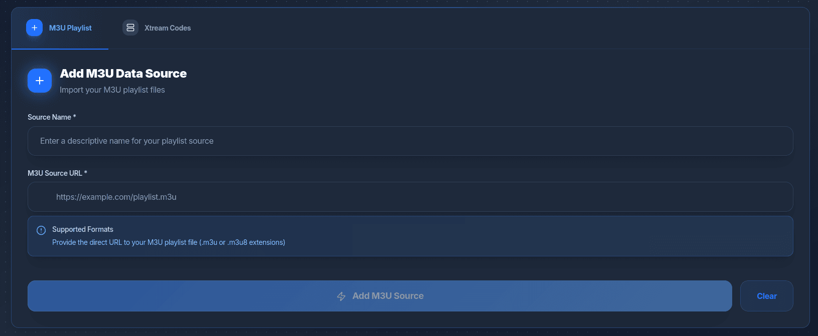 M3U Playlist Management